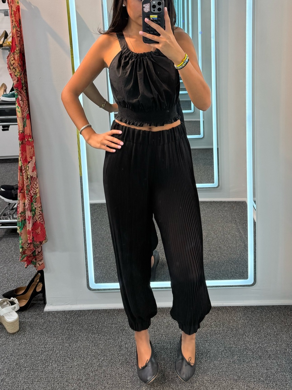 Gucci Silk Sheer Pleated Pants